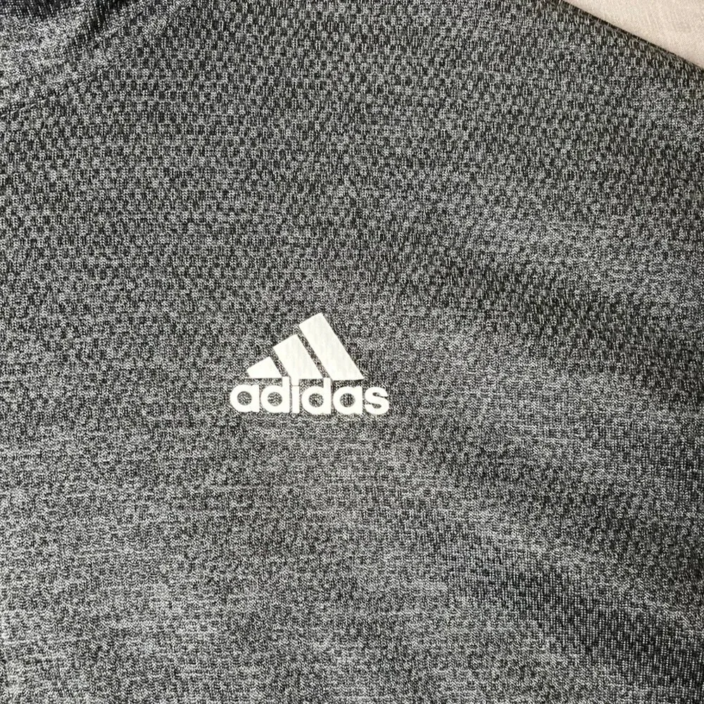 Adidas Hoodie Mens Large Climawarm Gray Full-Zip EUC